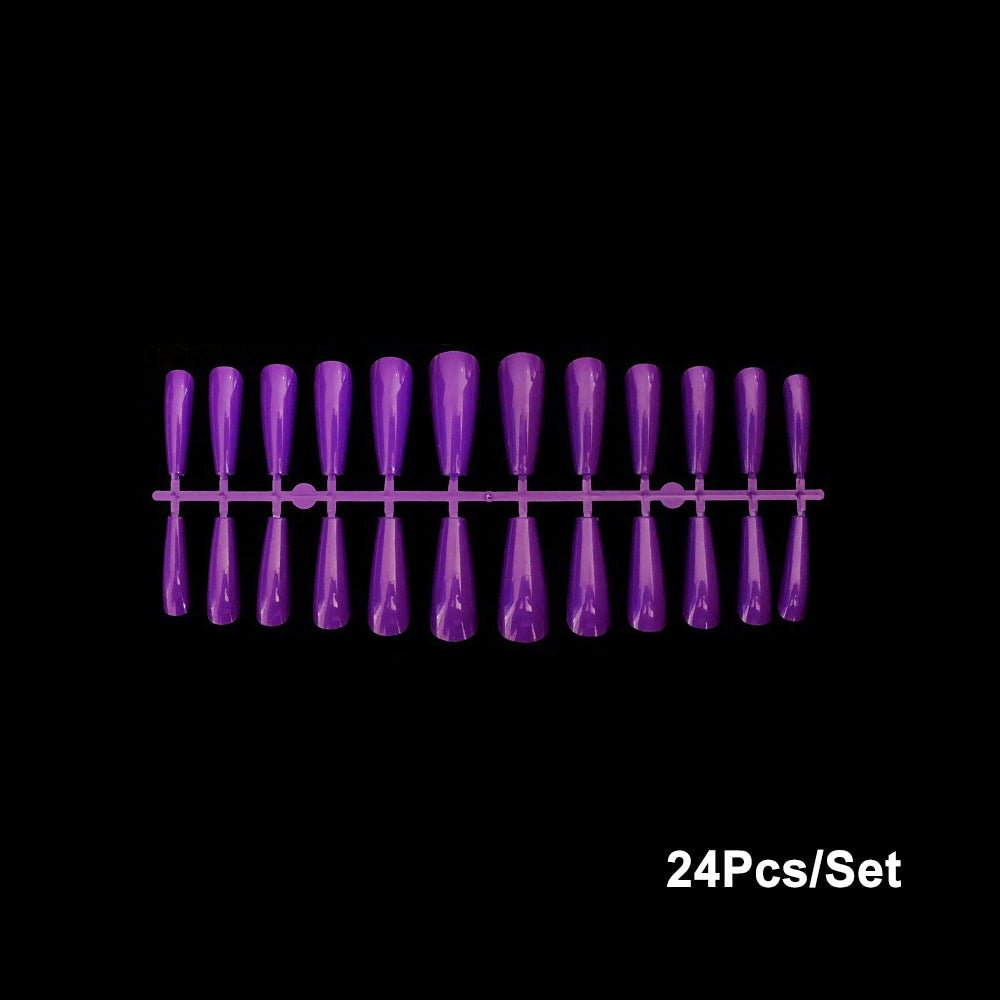24 trapezoidal long false ballet nails-86ac8cd9c31312d73f3f51aa7f994107