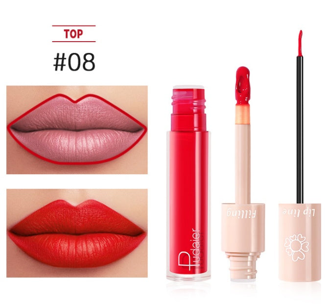 Pudaier Dual Lipstick Lip Gloss Liquid Lipstick-df9e457e5636fddca5fa4af78419222a