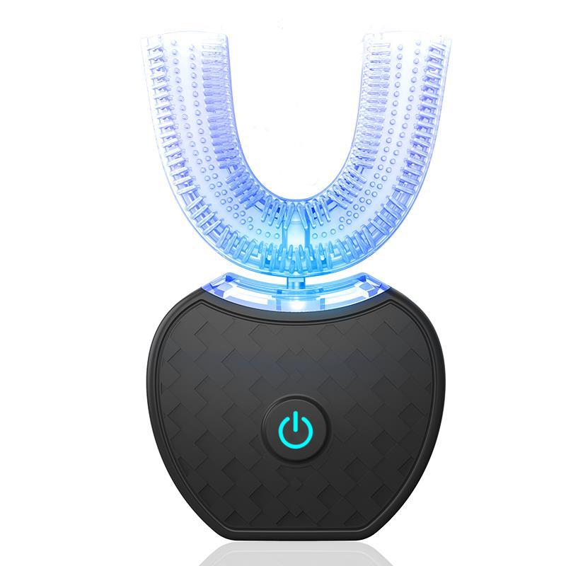 360 Degrees Intelligent Automatic Electric  Toothbrush Waterproof U Type Tooth Brush Whitening Blue Light USB Charging-5768f3add637e56d3ee1966e05854bf0