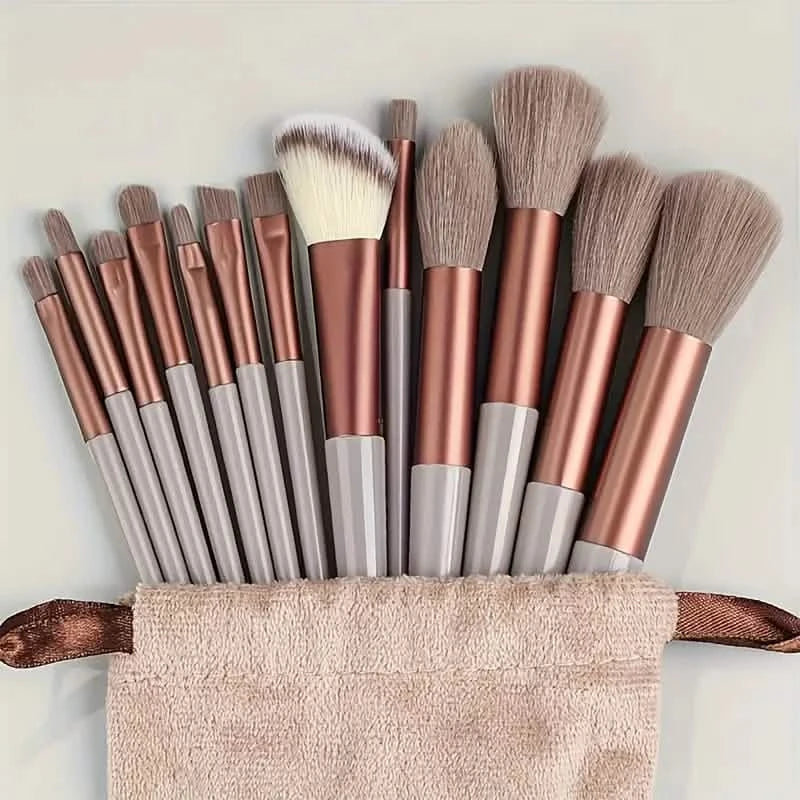 13-Piece: Professional Soft Fluffy Makeup Brush Set with Bag Case-13-Piece: Professional Soft Fluffy Makeup Brush Set with Bag Case