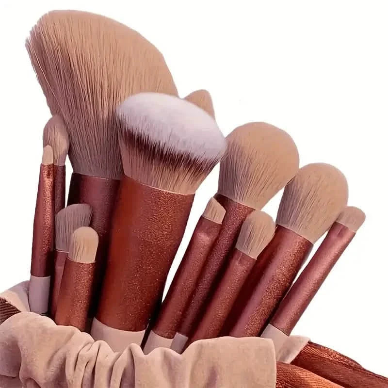 13-Piece: Professional Soft Fluffy Makeup Brush Set with Bag Case-13-Piece: Professional Soft Fluffy Makeup Brush Set with Bag Case