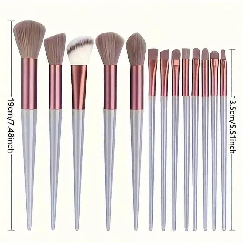 13-Piece: Professional Soft Fluffy Makeup Brush Set with Bag Case-13-Piece: Professional Soft Fluffy Makeup Brush Set with Bag Case