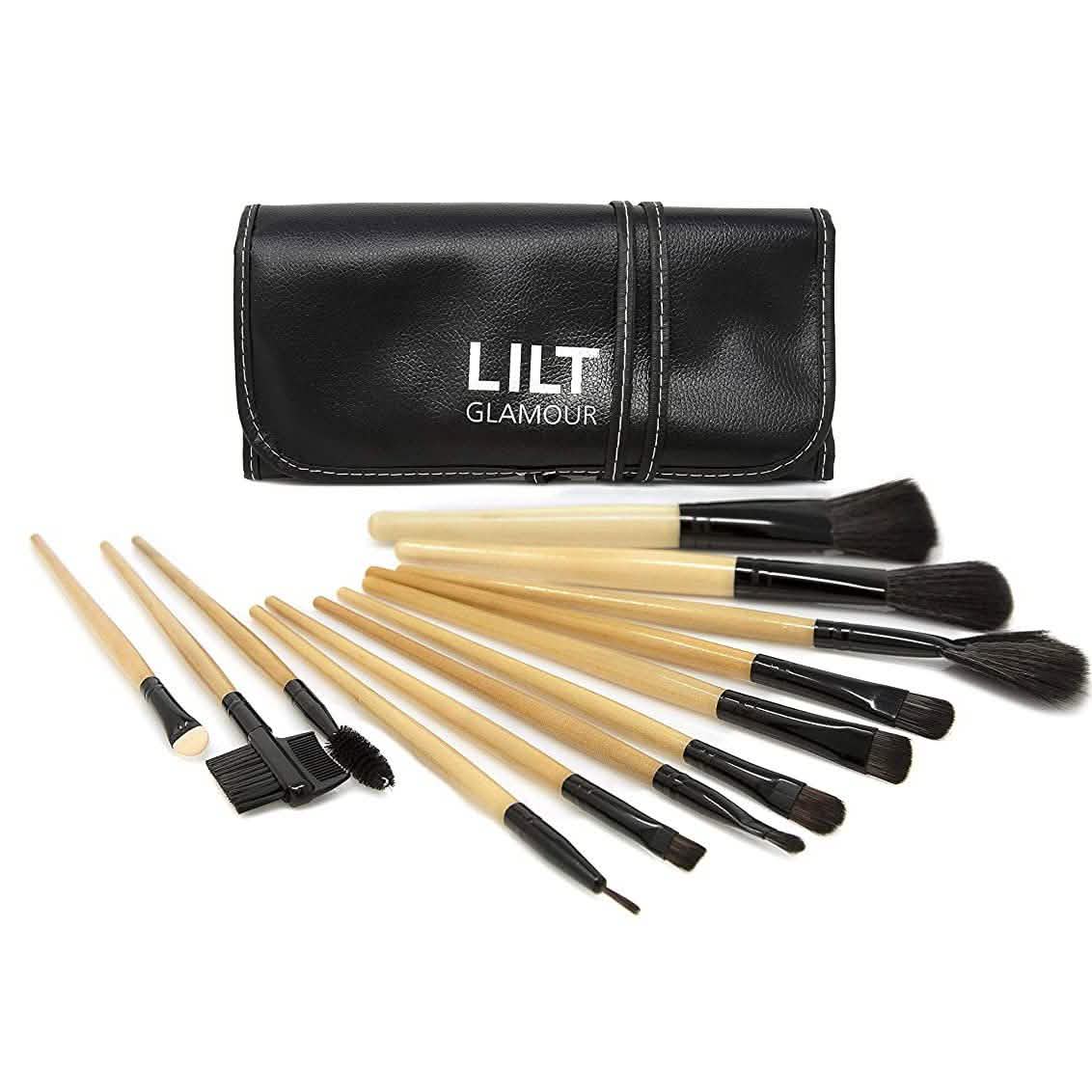 13-Piece Set: Makeup Brush Set with Faux Leather Case-13-Piece Set: Makeup Brush Set with Faux Leather Case