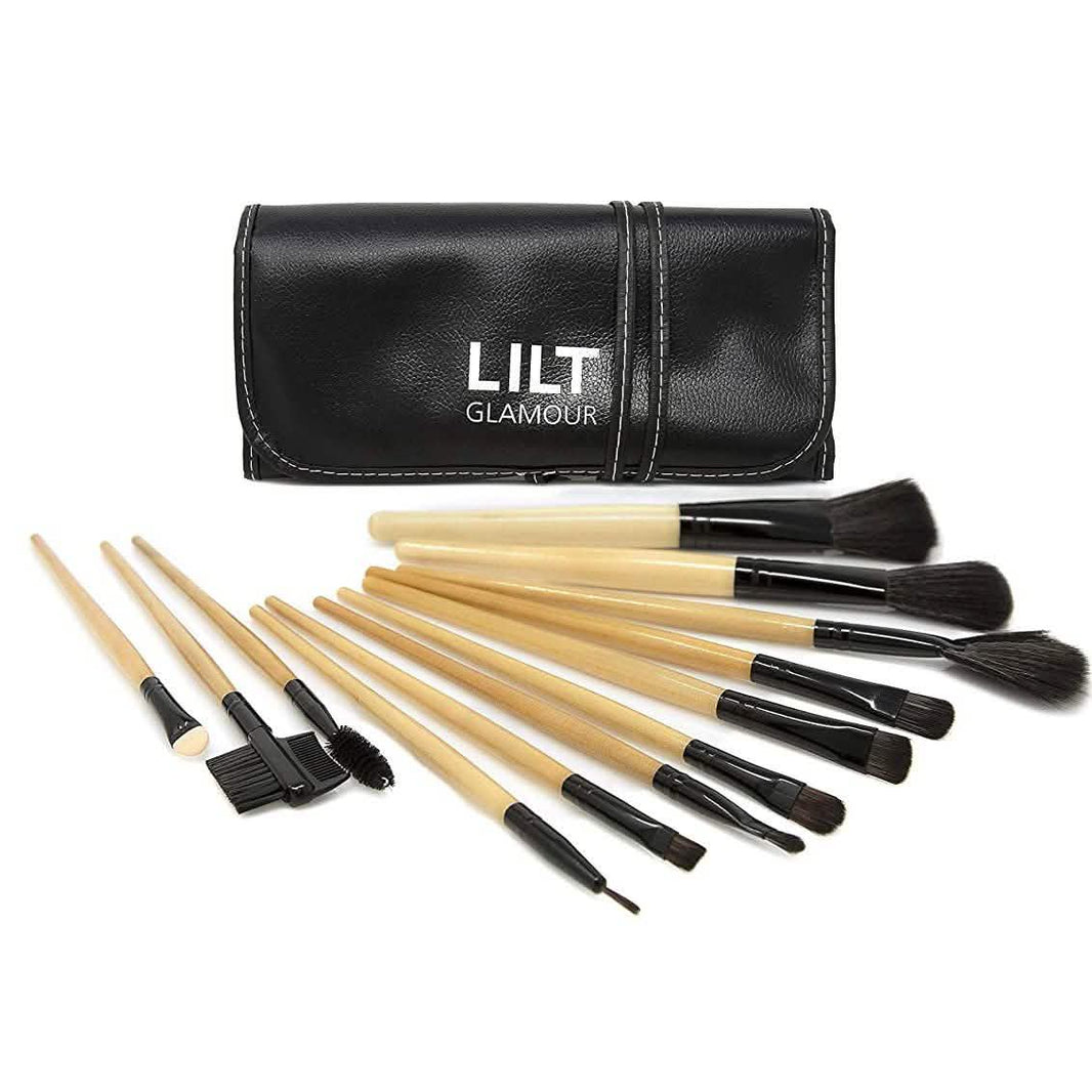 13-Piece Set: Makeup Brush Set with Faux Leather Case-13-Piece Set: Makeup Brush Set with Faux Leather Case