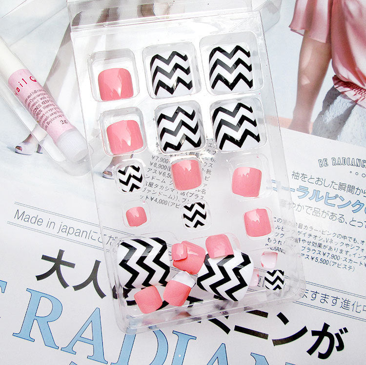 Pro Artificial Acrylic Toe Nails 24pcs Patch-f789a15b604740f9dc7b48908f16b87f