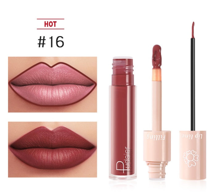 Pudaier Dual Lipstick Lip Gloss Liquid Lipstick-60545c914ab2ec19cb04fbf1745a4d58