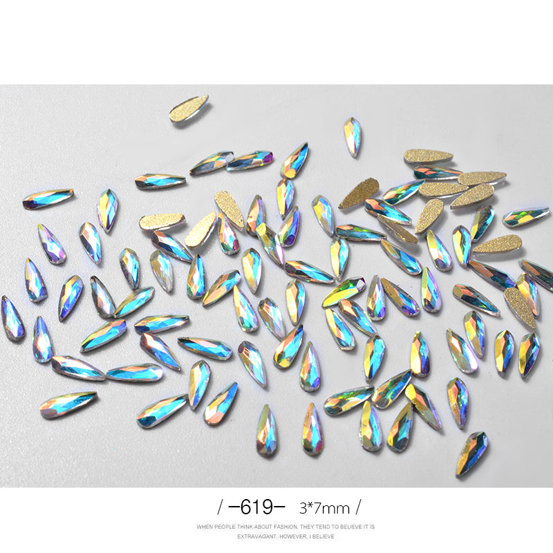 10Pcs 3D Nail Art Rhinestones Long Water Drop Shaped Glitter Nail Art Decorations Accessoires Nail Supplies-e003651160091b7f055cb5a19fa17d3b