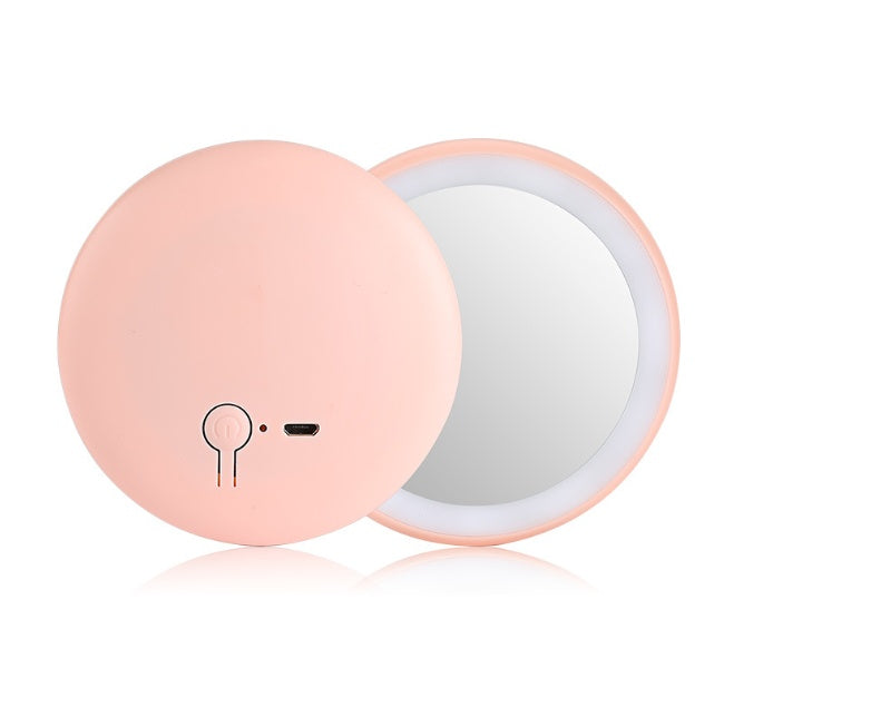 New charging portable smart beauty mirror HD makeup mirror LED portable light mirror light makeup mirror with light-7c8c18aa10842f0cb684593bca9fd889