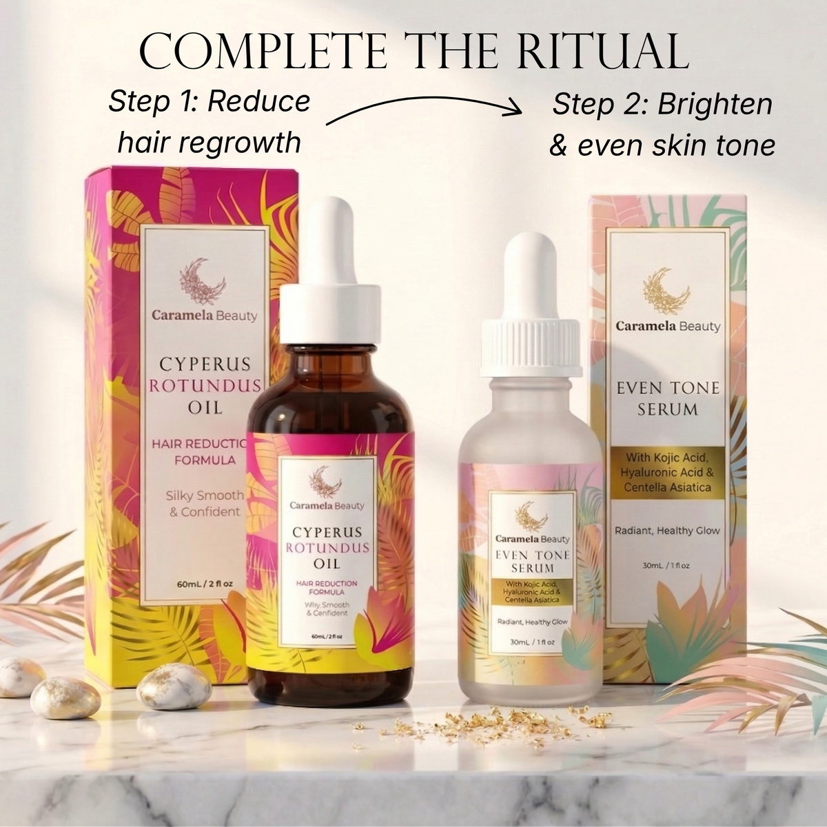 Caramela Beauty Even Tone Serum for Brightening Dark Spots & Hyperpigmentation with Kojic Acid, Hyaluronic Acid & Centella Asiatica-Caramela Beauty Even Tone Serum for Brightening Dark Spots & Hyperpigmentation with Kojic Acid, Hyaluronic Acid & Centella Asiatica
