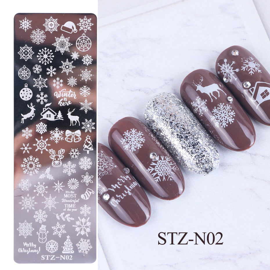 Nail print long steel plate-65306a19791fad63e8b69e5f759a7862