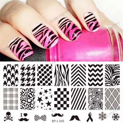 Nail art printing template painting transfer set tool pattern pattern series-2b3ffd85d4137b6bc2c601f2f2fe36dd