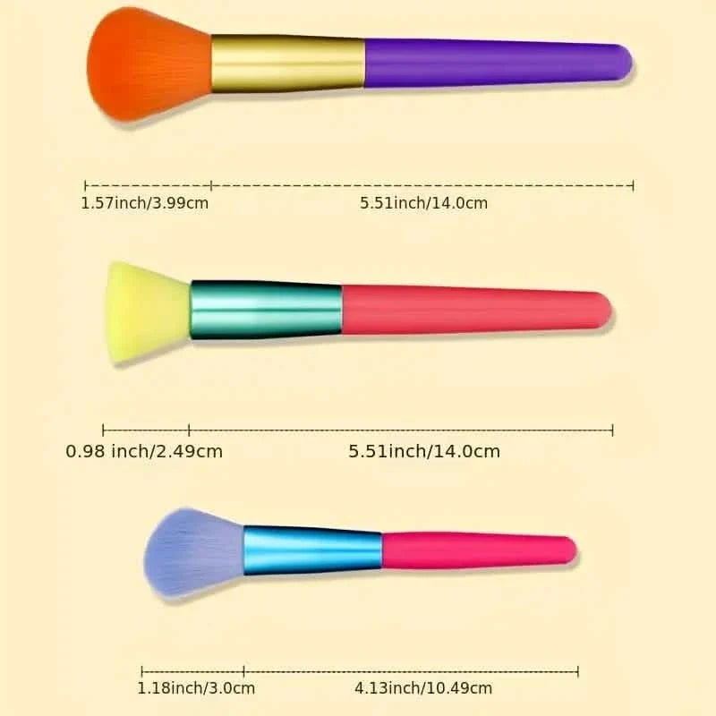 15-Pieces: Rainbow Color High Quality Makeup Brush Set-15-Pieces: Rainbow Color High Quality Makeup Brush Set