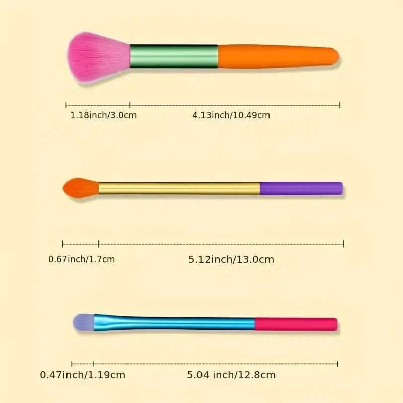 15-Pieces: Rainbow Color High Quality Makeup Brush Set-15-Pieces: Rainbow Color High Quality Makeup Brush Set