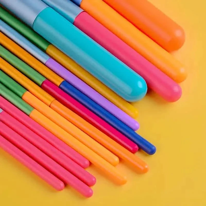 15-Pieces: Rainbow Color High Quality Makeup Brush Set-15-Pieces: Rainbow Color High Quality Makeup Brush Set