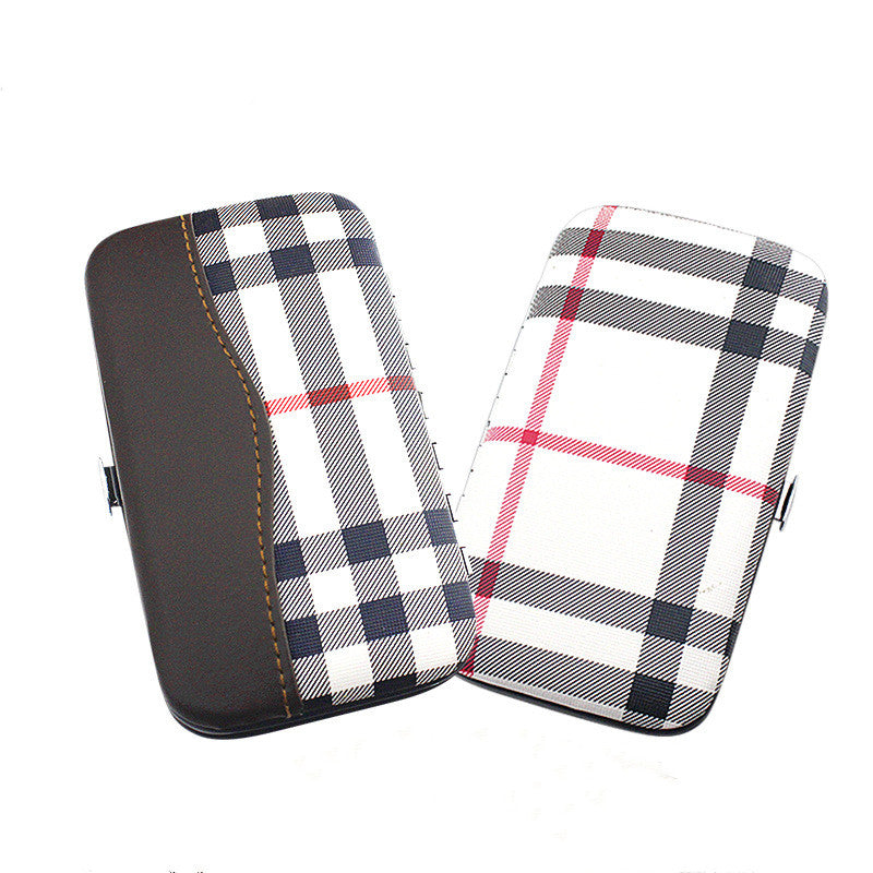 Checked pattern personal care 7-piece nail clippers-651e5f2bfe90bb05c8c6878de911583f