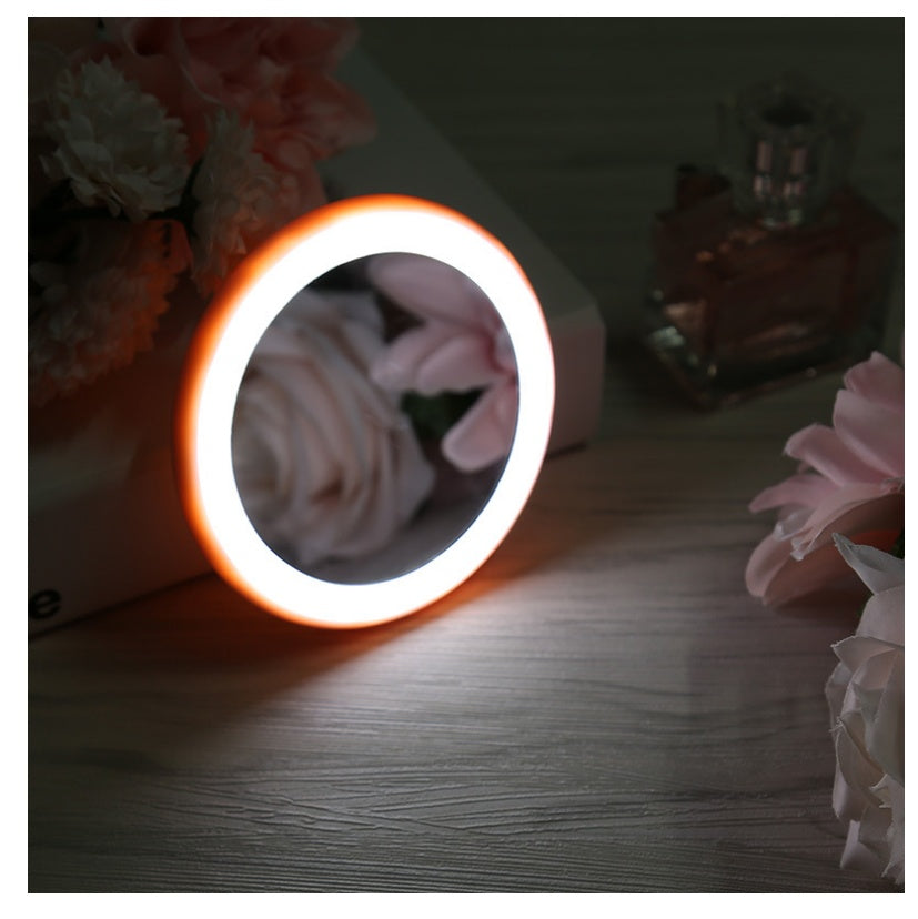 New charging portable smart beauty mirror HD makeup mirror LED portable light mirror light makeup mirror with light-cc301e8b7c384c8b278f1cbc9a66b345