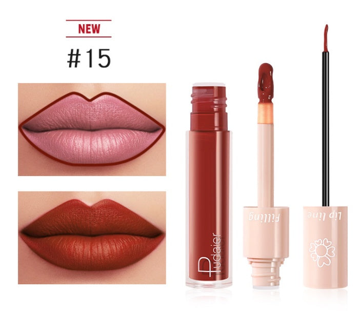 Pudaier Dual Lipstick Lip Gloss Liquid Lipstick-c0835f3728a5c260fe923bb6a66194a5