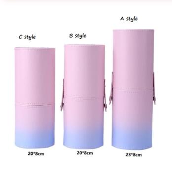 Gradient PU Leather Makeup Brush Holder Cup-45bf1637a4f26808a3311b35f5ba5eae