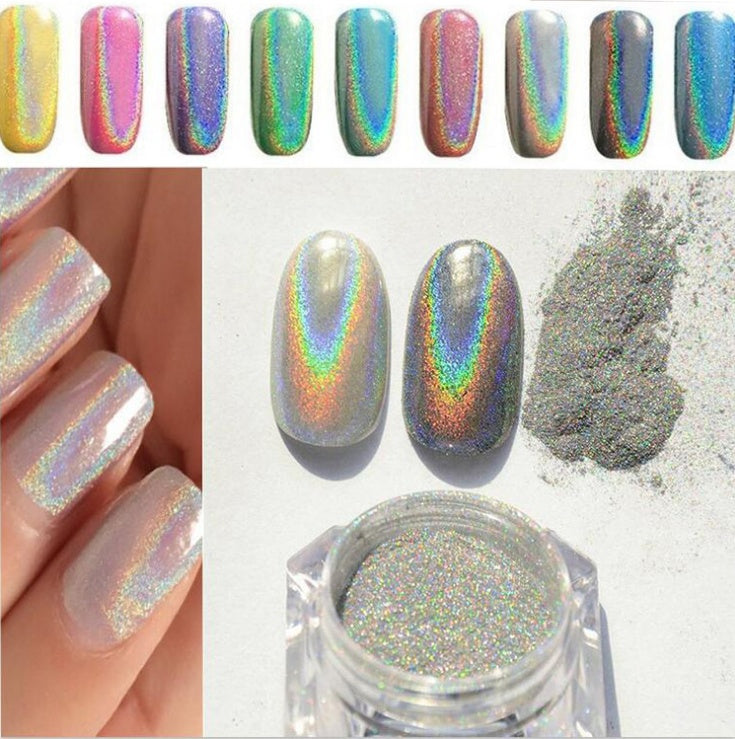 Nail Rainbow Powder Laser Mirror Powder-2469ad1851752ad3195e55342016f396