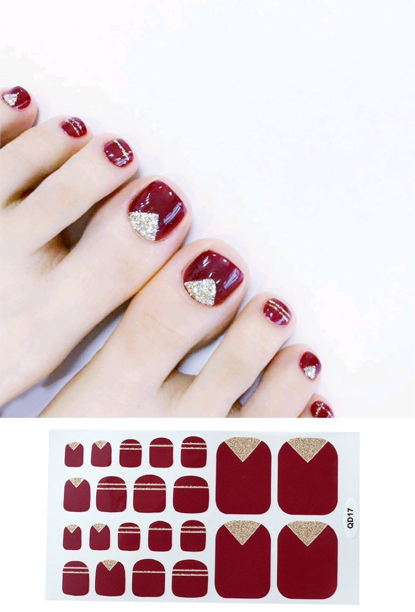 Nail Foot Sticker Cute Waterproof Foot Nail Sticker-c5880004330b421a830279c77bf0dab