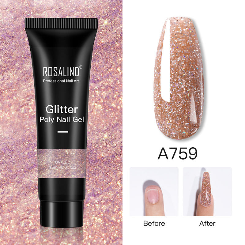 Glitter Poly Nail Gel Extension 15ml Gel Polish All For Manicure Poly Builder Gel Semi Permanent Soak Off Nail Art-c52bfacd5afa57e4f8ad74b277ae5e28
