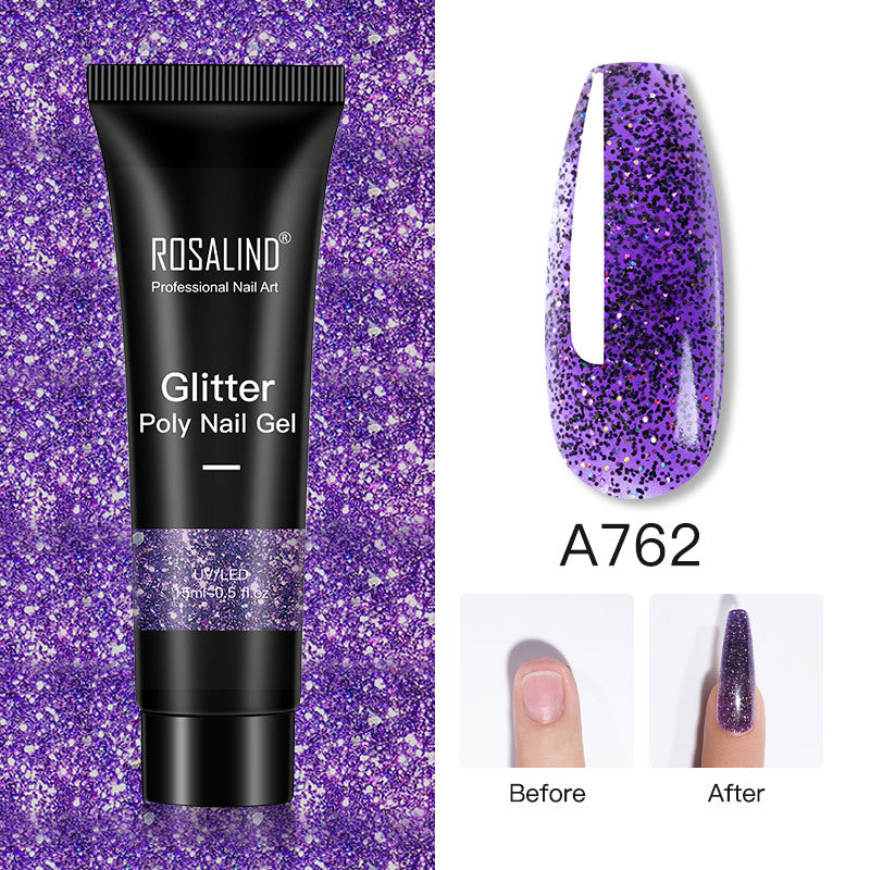 Glitter Poly Nail Gel Extension 15ml Gel Polish All For Manicure Poly Builder Gel Semi Permanent Soak Off Nail Art-6cc6f5ce5dc3a7f9d08474ac1e1ed58