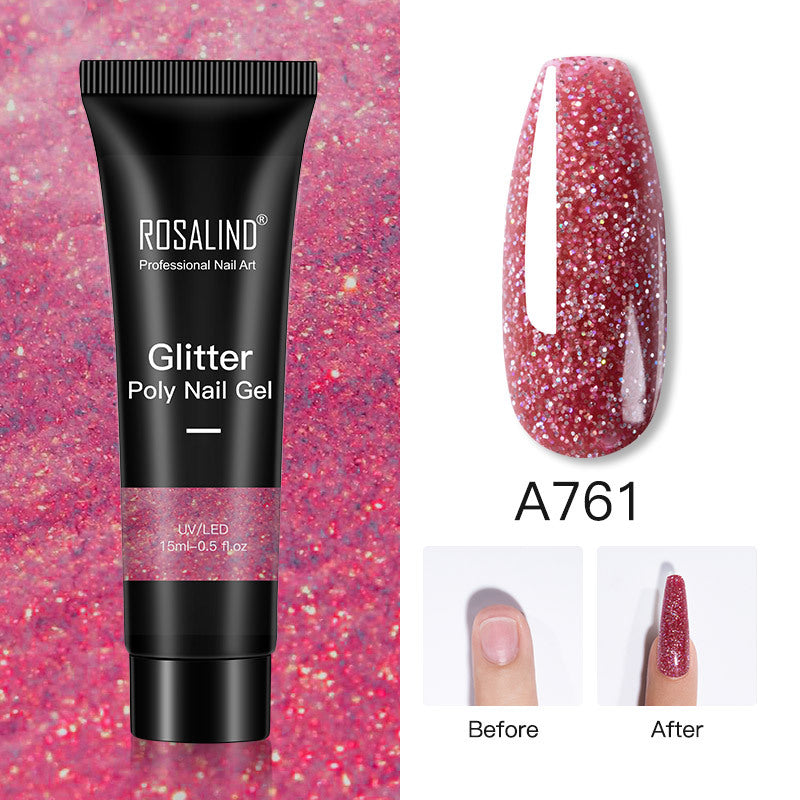 Glitter Poly Nail Gel Extension 15ml Gel Polish All For Manicure Poly Builder Gel Semi Permanent Soak Off Nail Art-27098cacdebe86ce953925cf11513355
