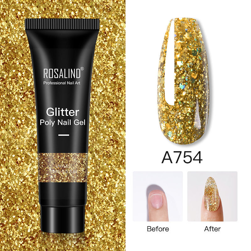 Glitter Poly Nail Gel Extension 15ml Gel Polish All For Manicure Poly Builder Gel Semi Permanent Soak Off Nail Art-e9552163e9b2d5d051e3109cb420305f