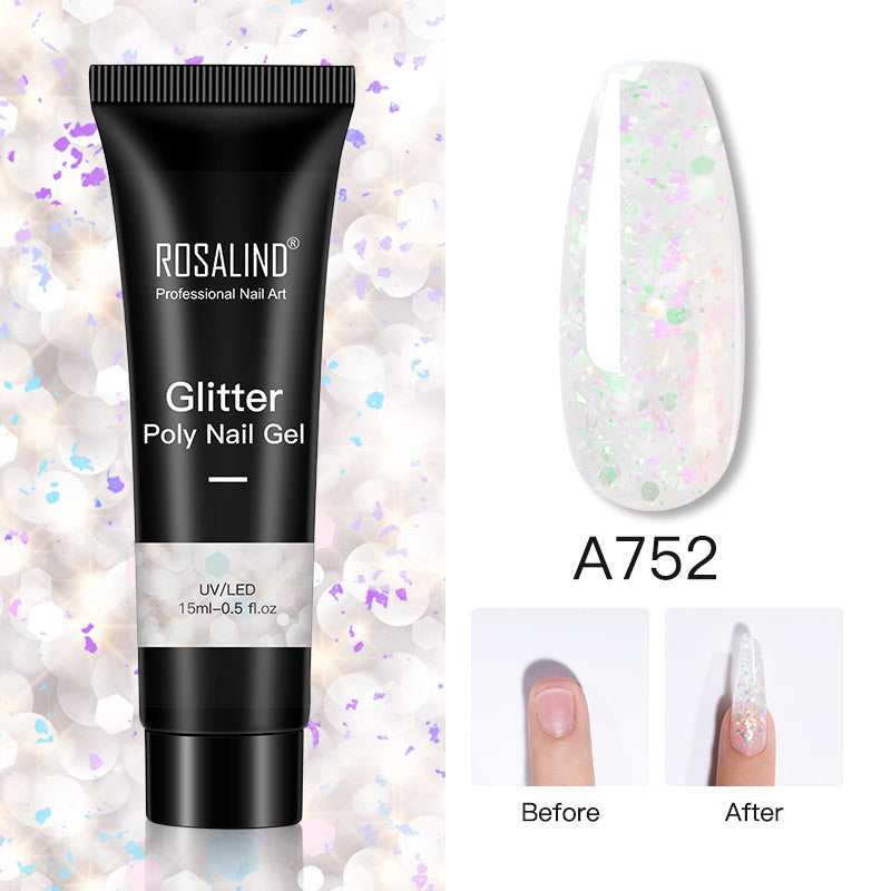 Glitter Poly Nail Gel Extension 15ml Gel Polish All For Manicure Poly Builder Gel Semi Permanent Soak Off Nail Art-9804798ac6e6b2634dd89fb09c5e208f