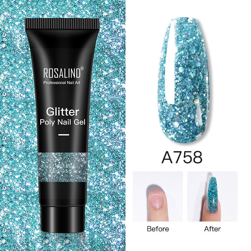 Glitter Poly Nail Gel Extension 15ml Gel Polish All For Manicure Poly Builder Gel Semi Permanent Soak Off Nail Art-53e7a4ff1b970b549911eac6634c0620