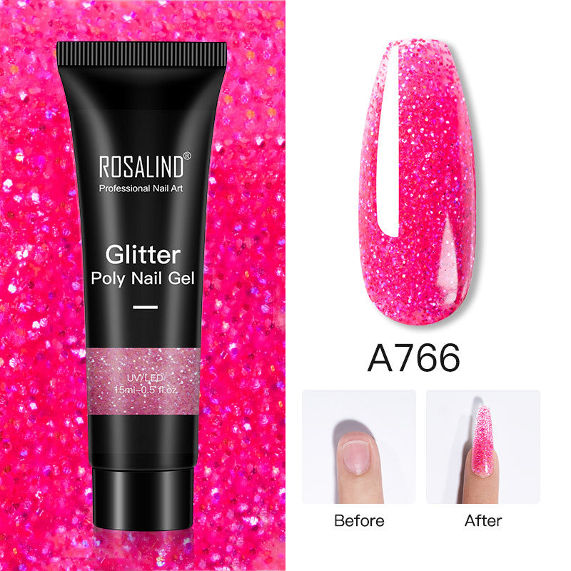 Glitter Poly Nail Gel Extension 15ml Gel Polish All For Manicure Poly Builder Gel Semi Permanent Soak Off Nail Art-a6da2a096b1c79aef76de81a33d5a87a
