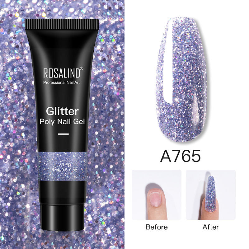 Glitter Poly Nail Gel Extension 15ml Gel Polish All For Manicure Poly Builder Gel Semi Permanent Soak Off Nail Art-265832617af973ce70f032a1cef20213