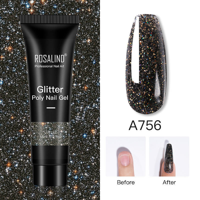 Glitter Poly Nail Gel Extension 15ml Gel Polish All For Manicure Poly Builder Gel Semi Permanent Soak Off Nail Art-d2fb861fbbbc67658a1f719511cc04cb