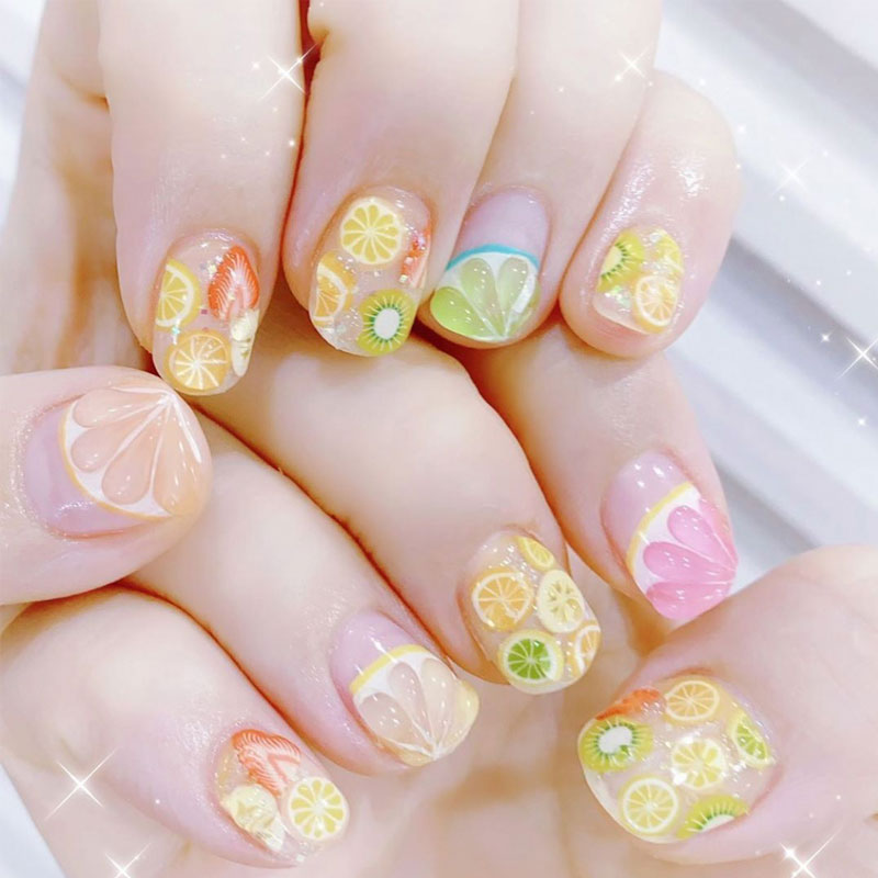 Manicure Ornament Handmade DIY Crystal Mud Clay Flower Fruit Slice-5baaebc92963a7a440d8cba4feb54d7d