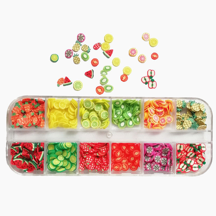 Manicure Ornament Handmade DIY Crystal Mud Clay Flower Fruit Slice-7705d3d12f7da72f7645f186643001e4
