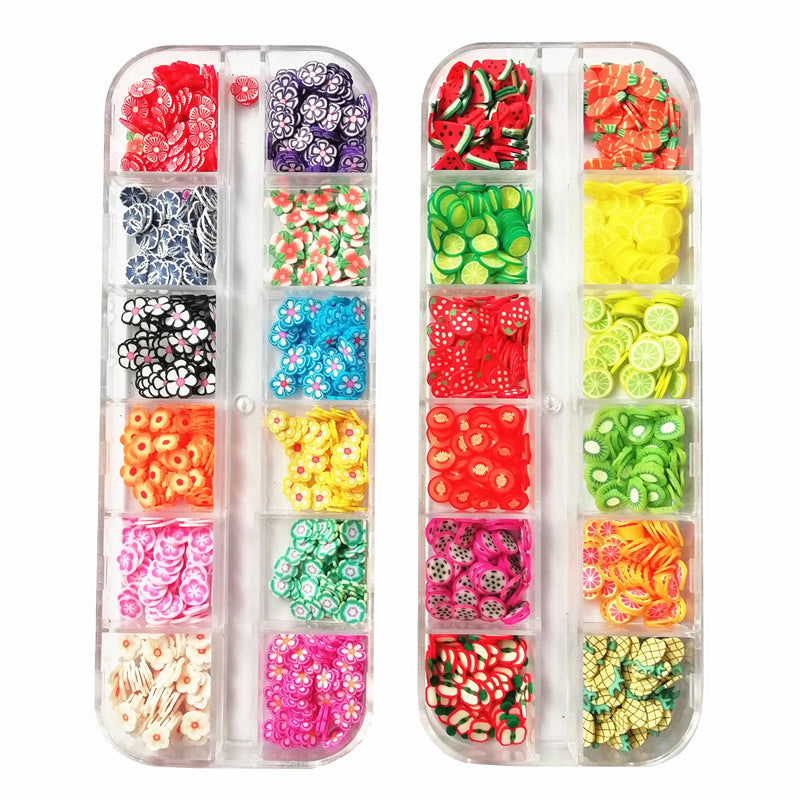 Manicure Ornament Handmade DIY Crystal Mud Clay Flower Fruit Slice-3b028541862df879fe92edfddd3b0a28