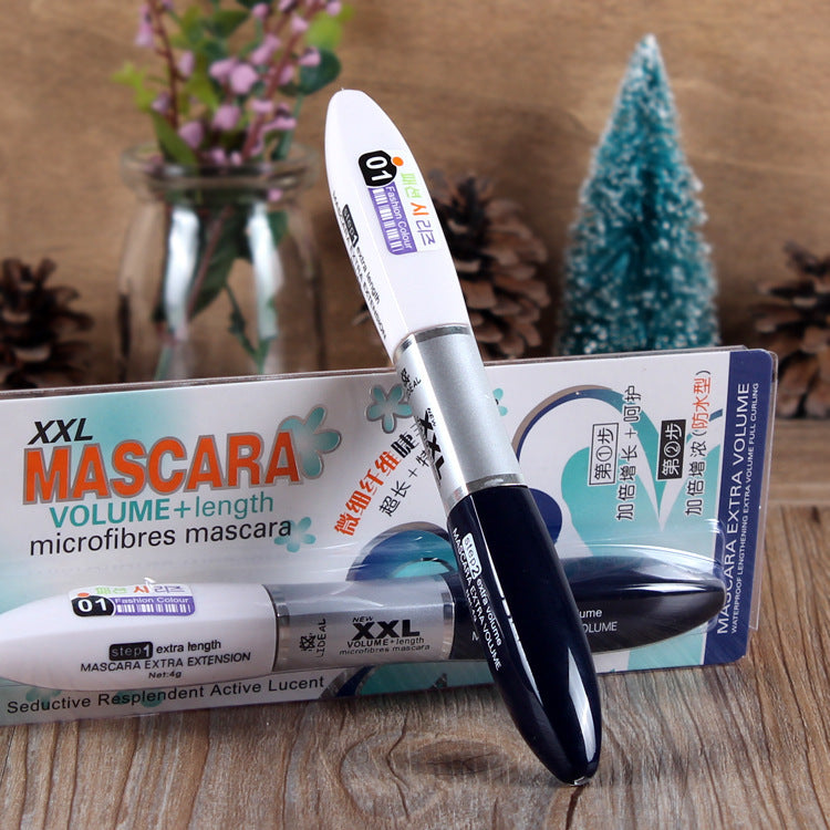 Double-Ended Mascara Black And White Brush Head Thick Mascara-634d804645ae203707f13f2528100b45