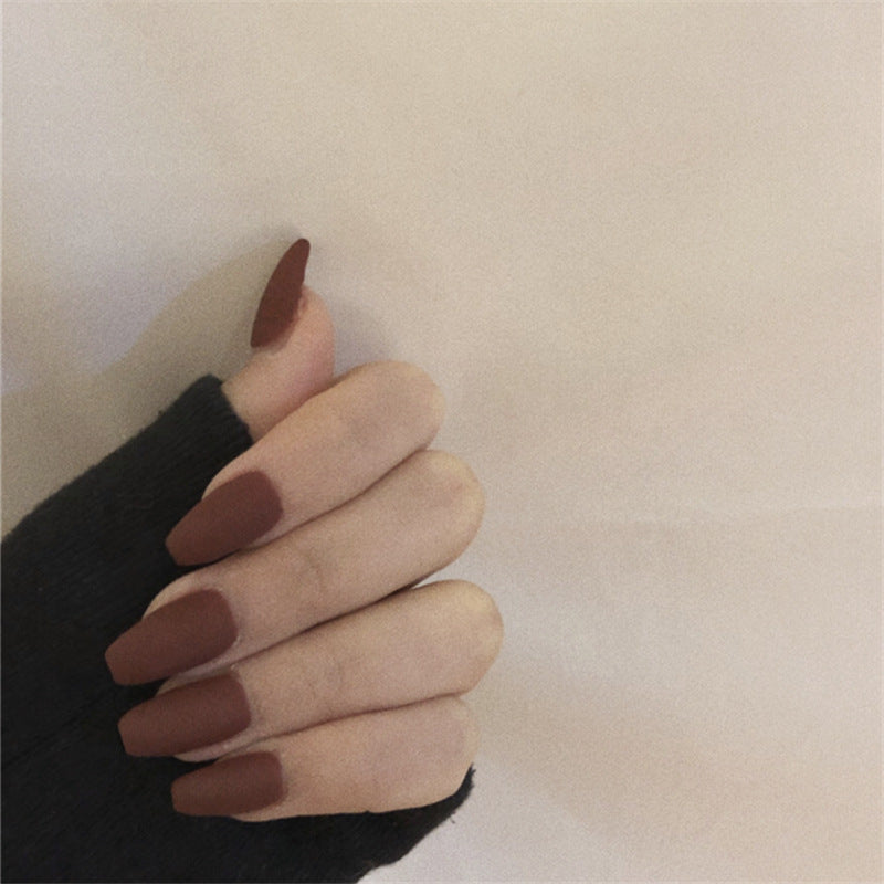 Frosted Ballet Trapezoid Fake Nails Long Section Finished Wearing Nail Art-fd5e0ef2ca9ca3303ed80d96b9651877