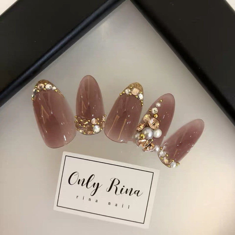 Handmade Manicure Finished Bride Wear Breathable-9334cb81920bc2ca962bb50a08581e31
