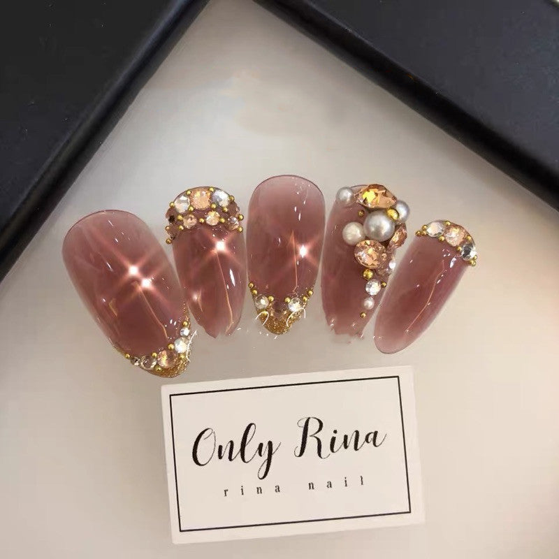 Handmade Manicure Finished Bride Wear Breathable-6dd8b48c20ad32fae0ad8fa093fac64e