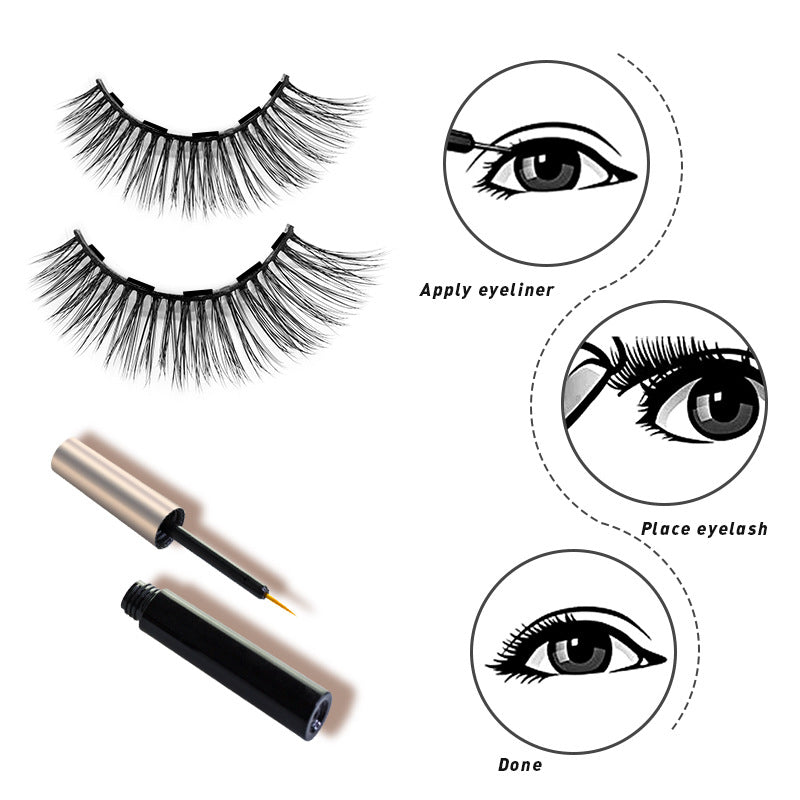 3d Magnet Eyelashes Thick Natural Eyelashes-53673b9990f0b574bb2a20db35f08486