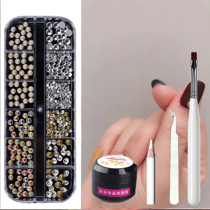Metal Rivets Rhinestone Nail Decorations Mixed Box-20ff9194535fd901d749311d364efefd