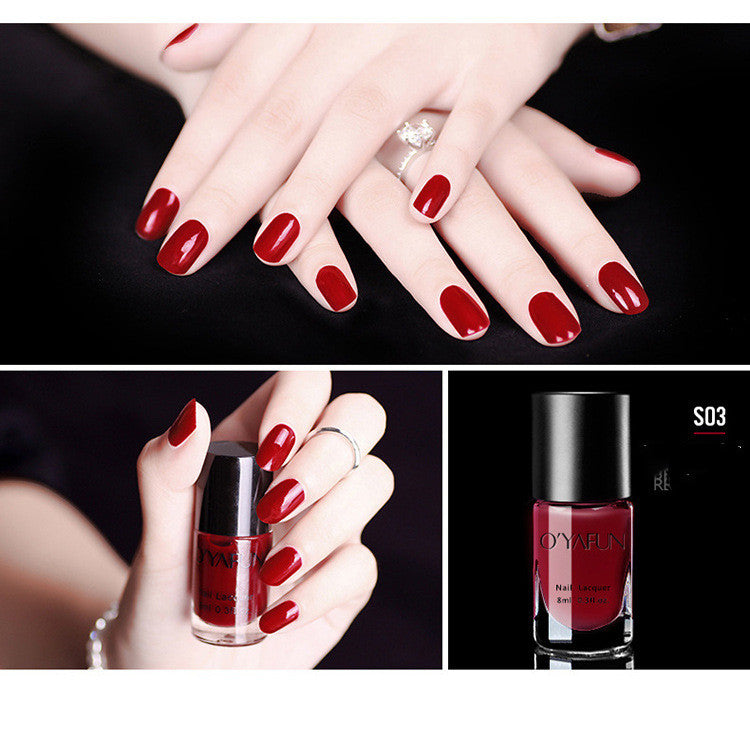 Ouyafei New Nail Polish, Quick-Drying, Long-Lasting, Tearable Nail Polish, No Baking Nail Polish Sequins Wholesale-d0542162e1fd90deac647c5d52ea5fc1