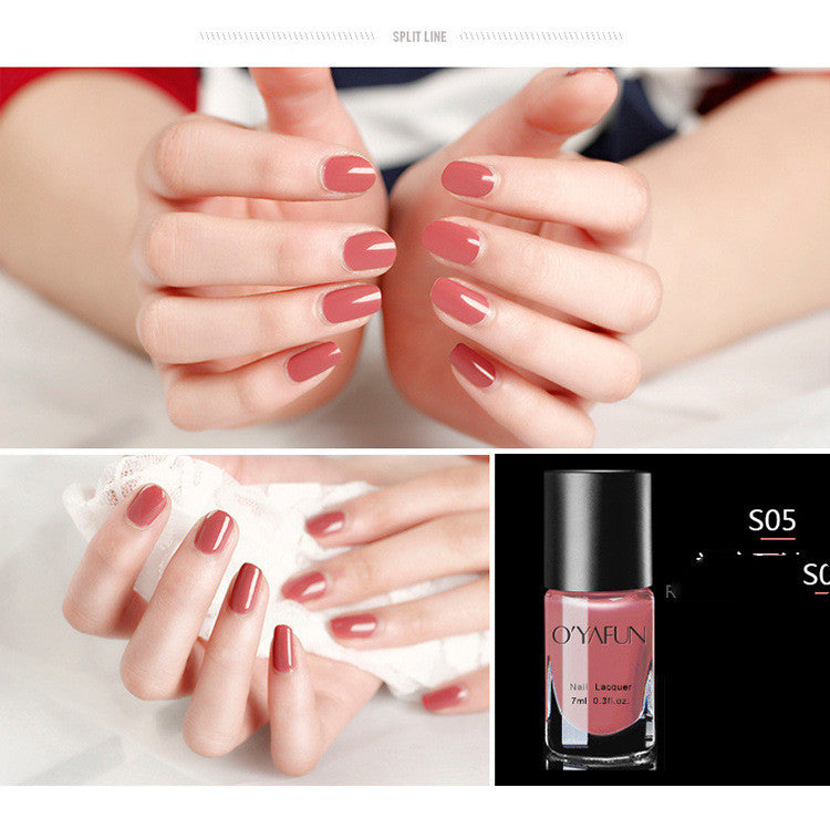 Ouyafei New Nail Polish, Quick-Drying, Long-Lasting, Tearable Nail Polish, No Baking Nail Polish Sequins Wholesale-b3be8823bd6af2c3982f1822ddb70c89