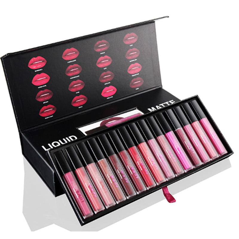 Long Lasting Waterproof Lipstick 16 Gift Box Lip Gloss-2ee27e8bc5b109b81eaf5cccbb06e3a3