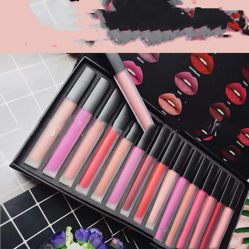 Long Lasting Waterproof Lipstick 16 Gift Box Lip Gloss-43fededbf2b78ef6a7fc2fb916a6e335