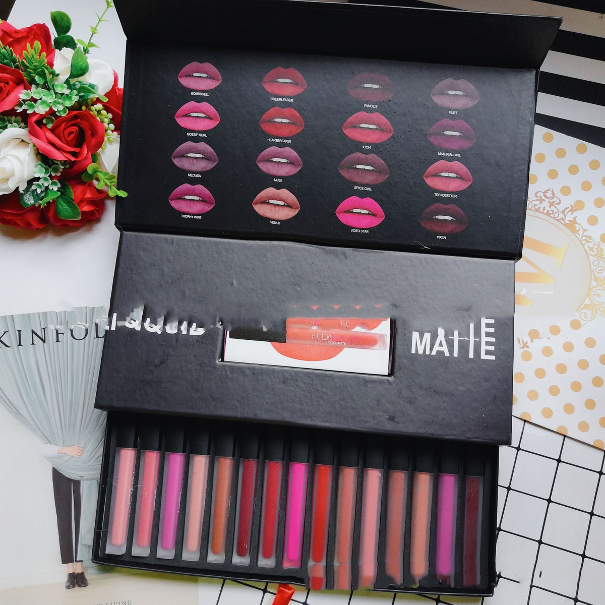 Long Lasting Waterproof Lipstick 16 Gift Box Lip Gloss-610f41ab410823932d45e60d37ec1fa4