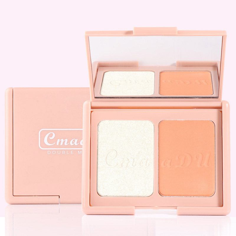 Two-Tone Delicate Natural Blush Highlighter Powder Repairing Palette-be14ae8eccbe306b9eaa65bcba4b2f02