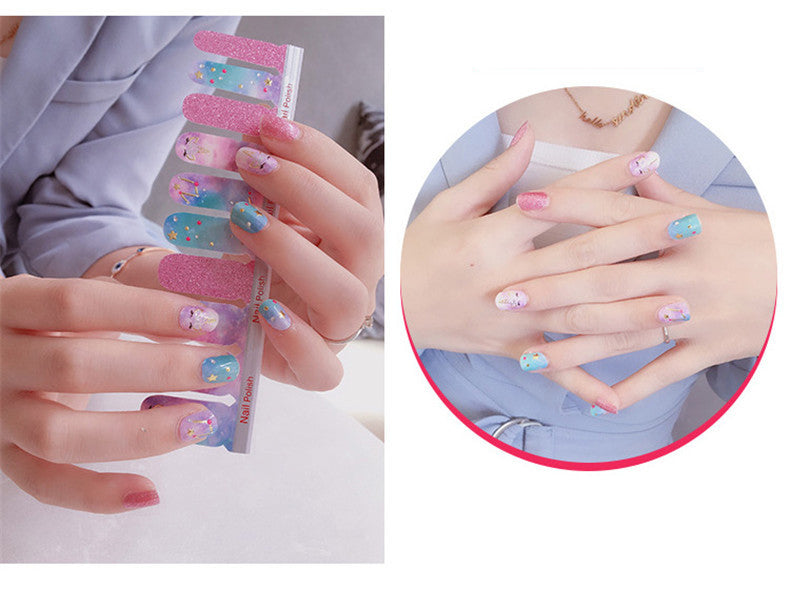 Shell Nail Sticker 3D Bronzing 20 Nail Stickers Double Row Nail Sticker-6fbfcd93ce3899941b0fc9cfcd865ce0