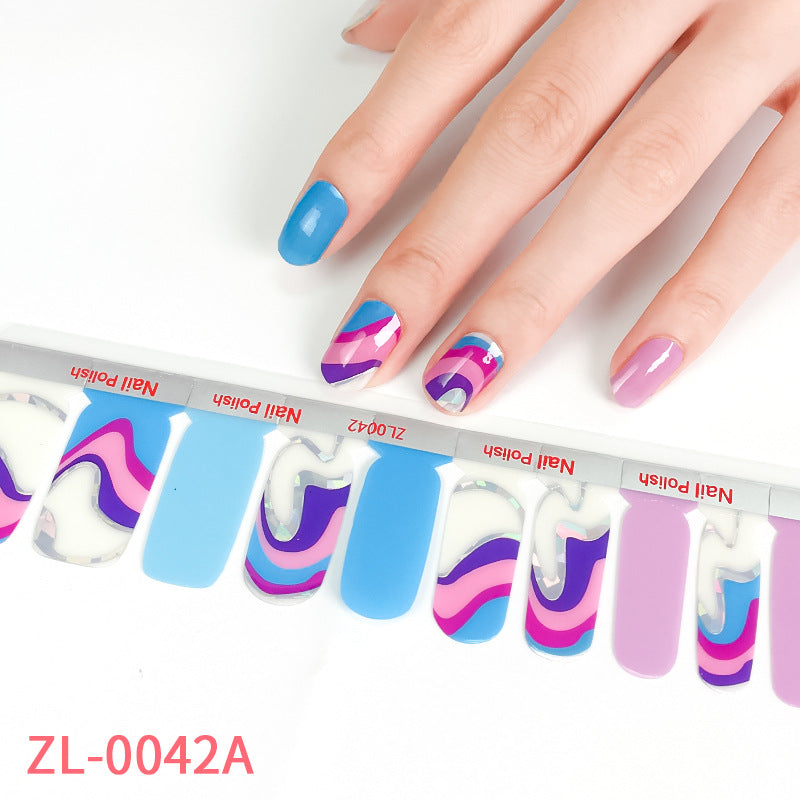Shell Nail Sticker 3D Bronzing 20 Nail Stickers Double Row Nail Sticker-4f011ffbc8128d05188cf008b219142e